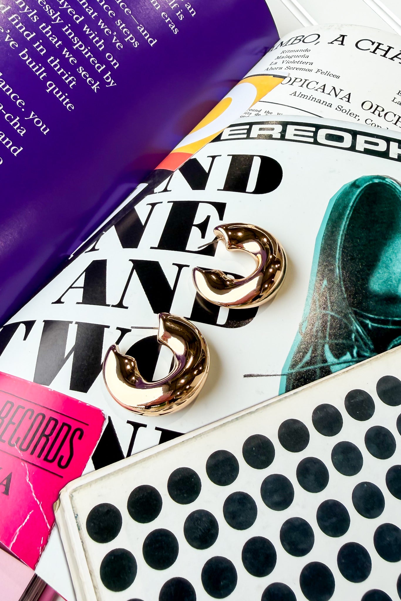 The Statement Curve Dome Crescent Hoop Earrings