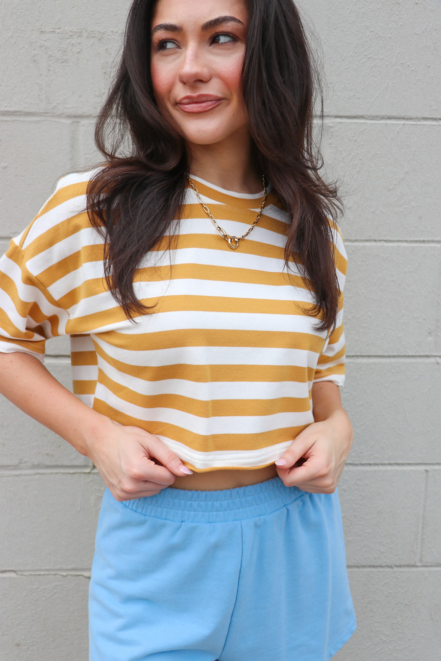The Stripe Essential Short Sleeve Top