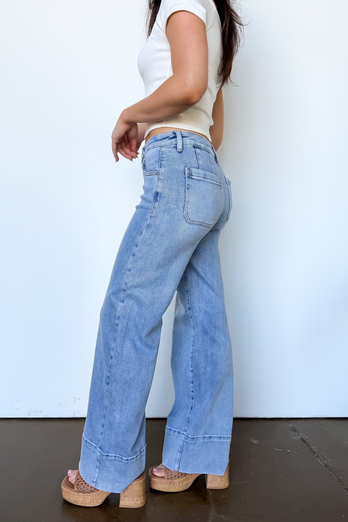 The Tailored Flare Tummy Control Mid Rise Jeans