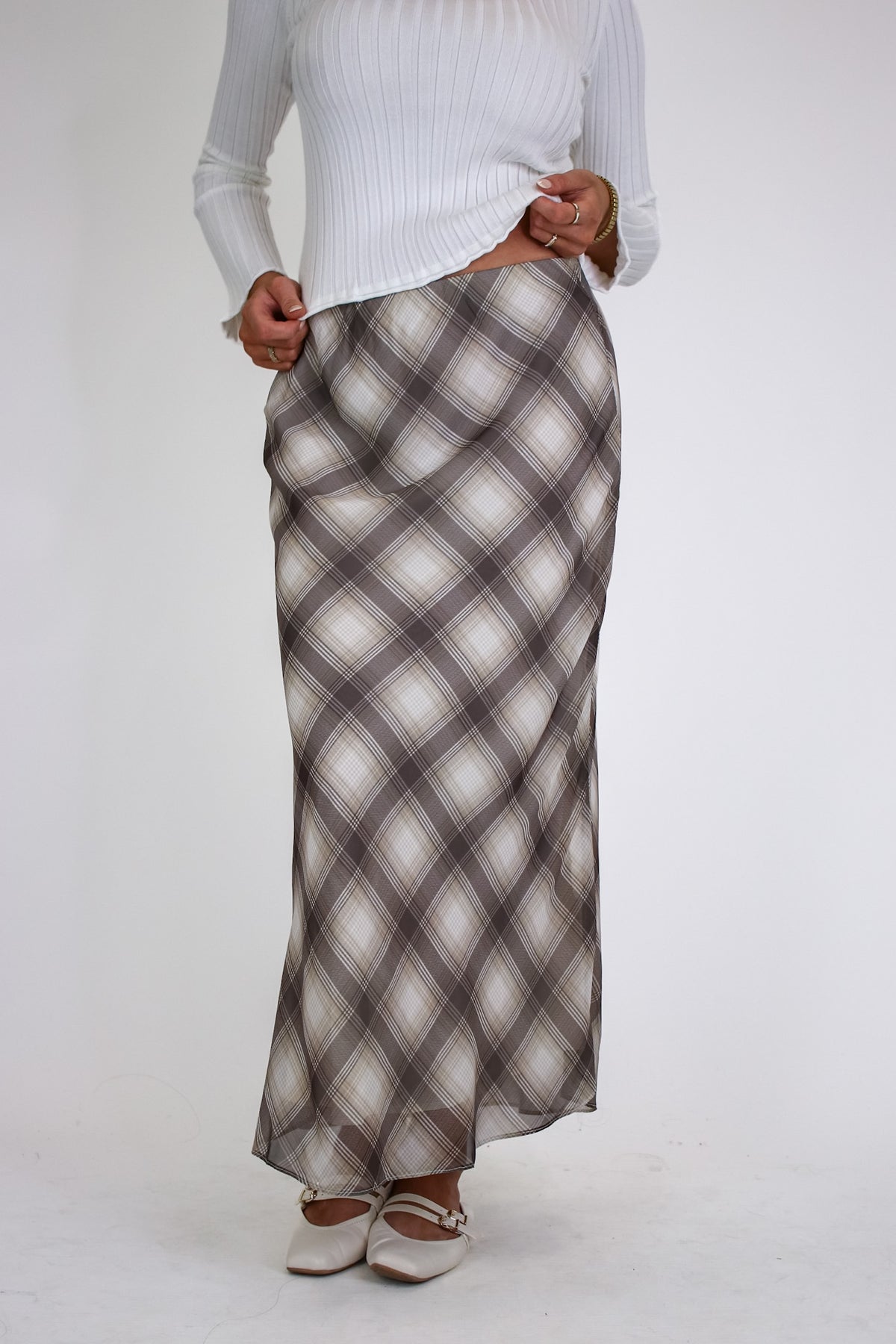 The Tartan Drift Chiffon Plaid Skirt - Madison and Mallory