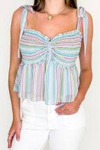 The Tie Line Peplum Chiffon Blouse - Madison and Mallory