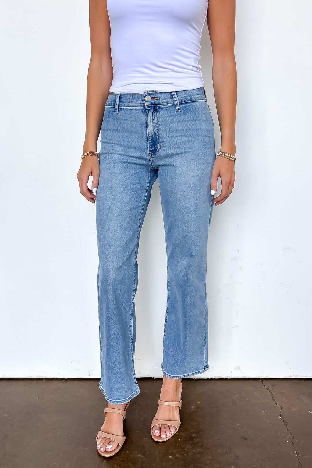 0 / Light Denim The Trouser Line Relaxed Straight Jeans - Madison and Mallory