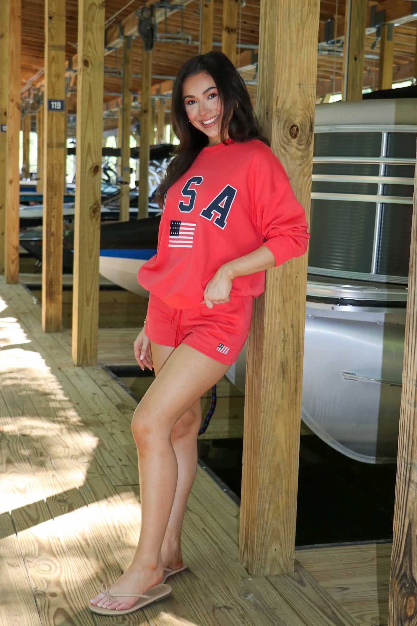 The USA Spirit Graphic Pullover and Shorts Set