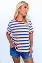 The Vintage Line Contrast Ringer Tee - Madison and Mallory