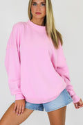 Light Pink / S The Weekend Wash Mock Neck Sweatshirt - Madison and Mallory
