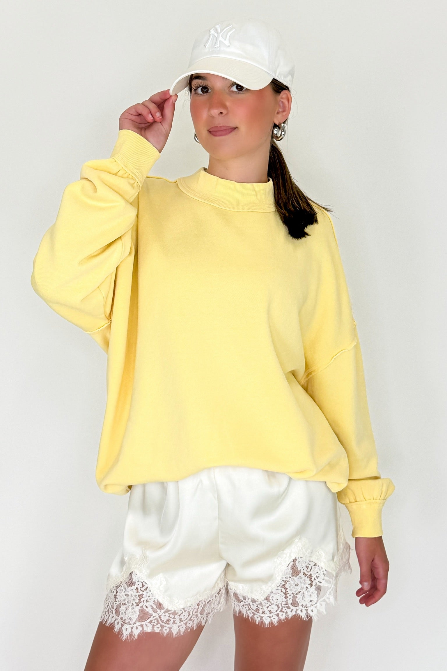 The Weekend Wash Mock Neck Sweatshirt - Madison and Mallory