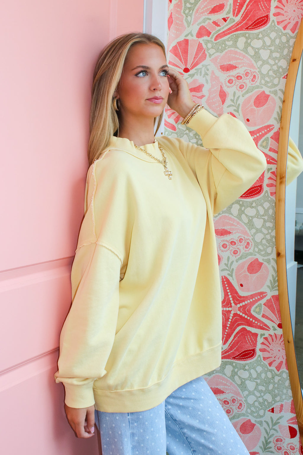 The Weekend Wash Mock Neck Sweatshirt