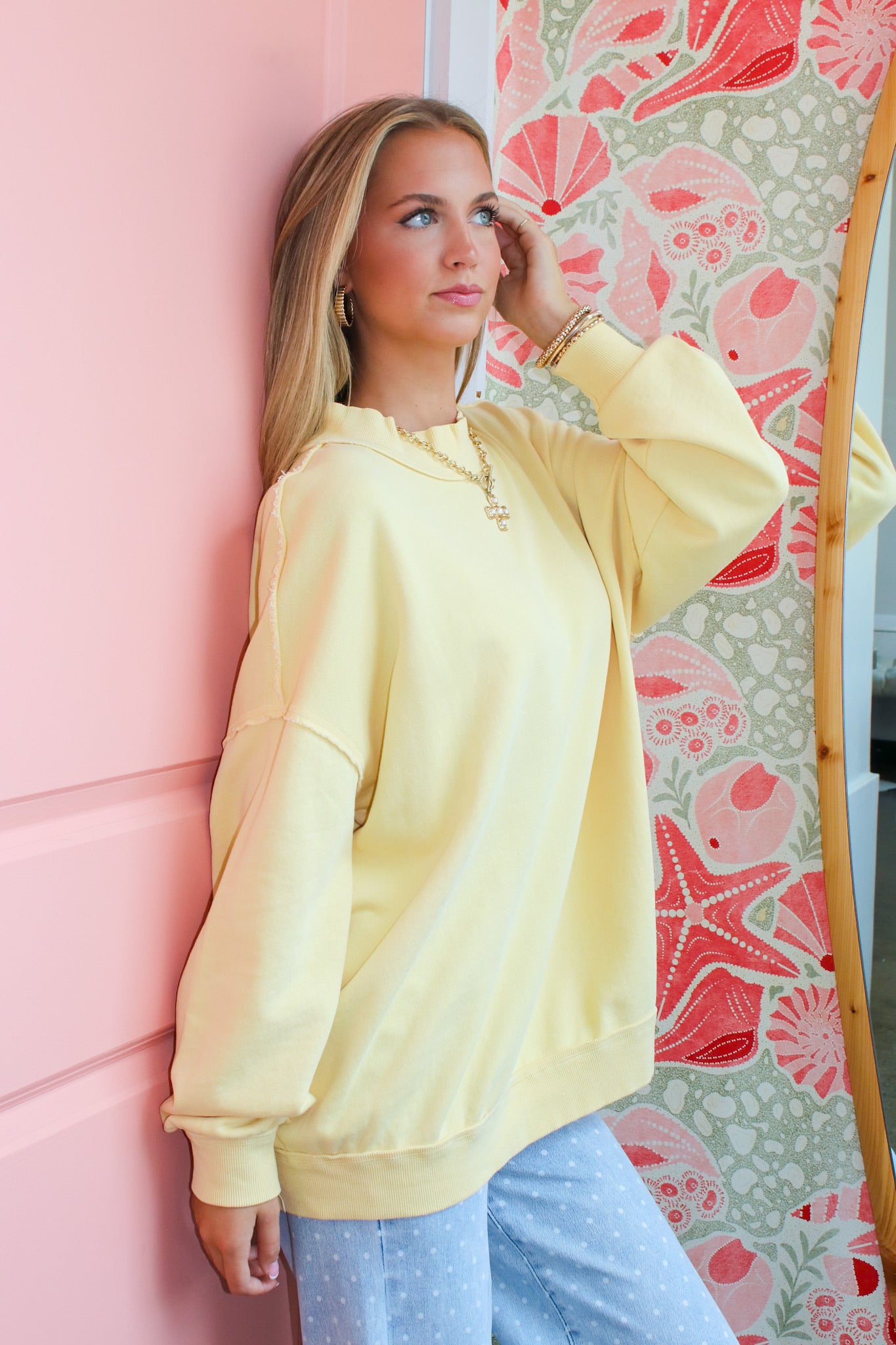 The Weekend Wash Mock Neck Sweatshirt