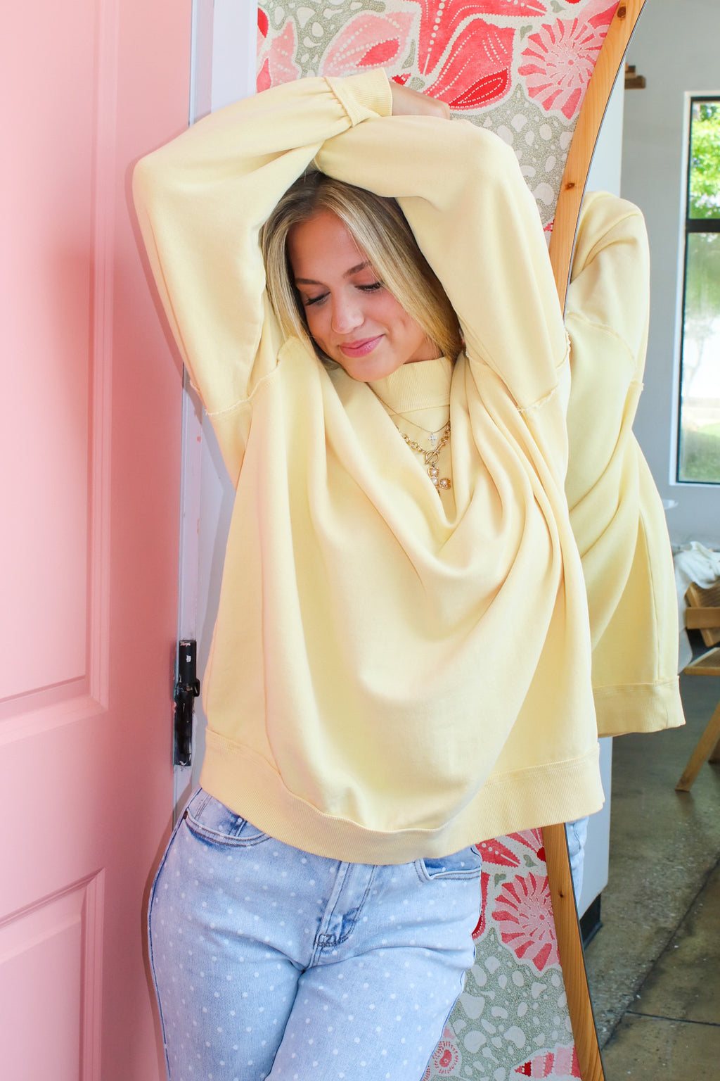 The Weekend Wash Mock Neck Sweatshirt