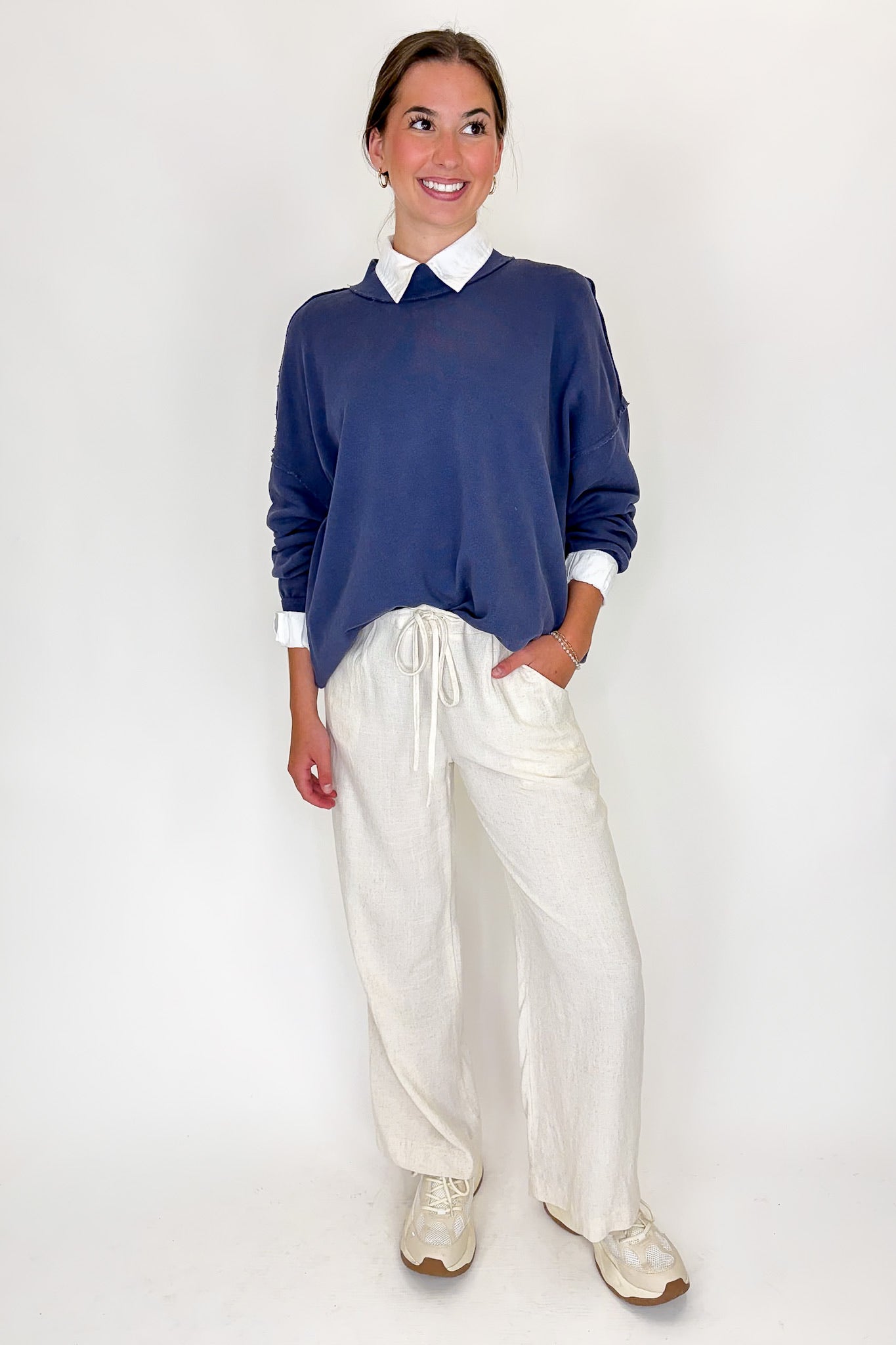 The Weekend Wash Mock Neck Sweatshirt - Madison and Mallory