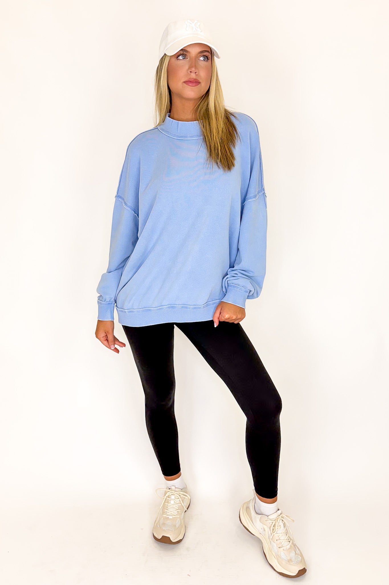 The Weekend Wash Mock Neck Sweatshirt - Madison and Mallory