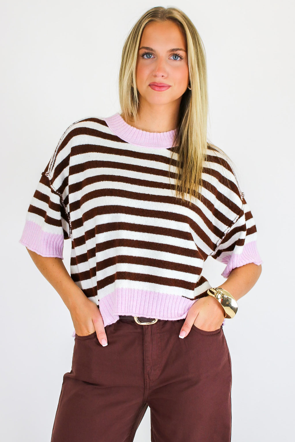 The Wren Striped Sweater - Madison and Mallory