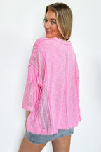 Threadline Contrast Stitch Boxy Top - BACK IN STOCK - Madison and Mallory