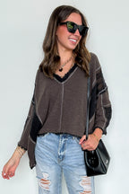 Threadline Contrast Stitch Boxy Top - BACK IN STOCK - Madison and Mallory