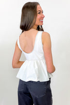 Threadplay Contrast Trim Tie Top - Madison and Mallory