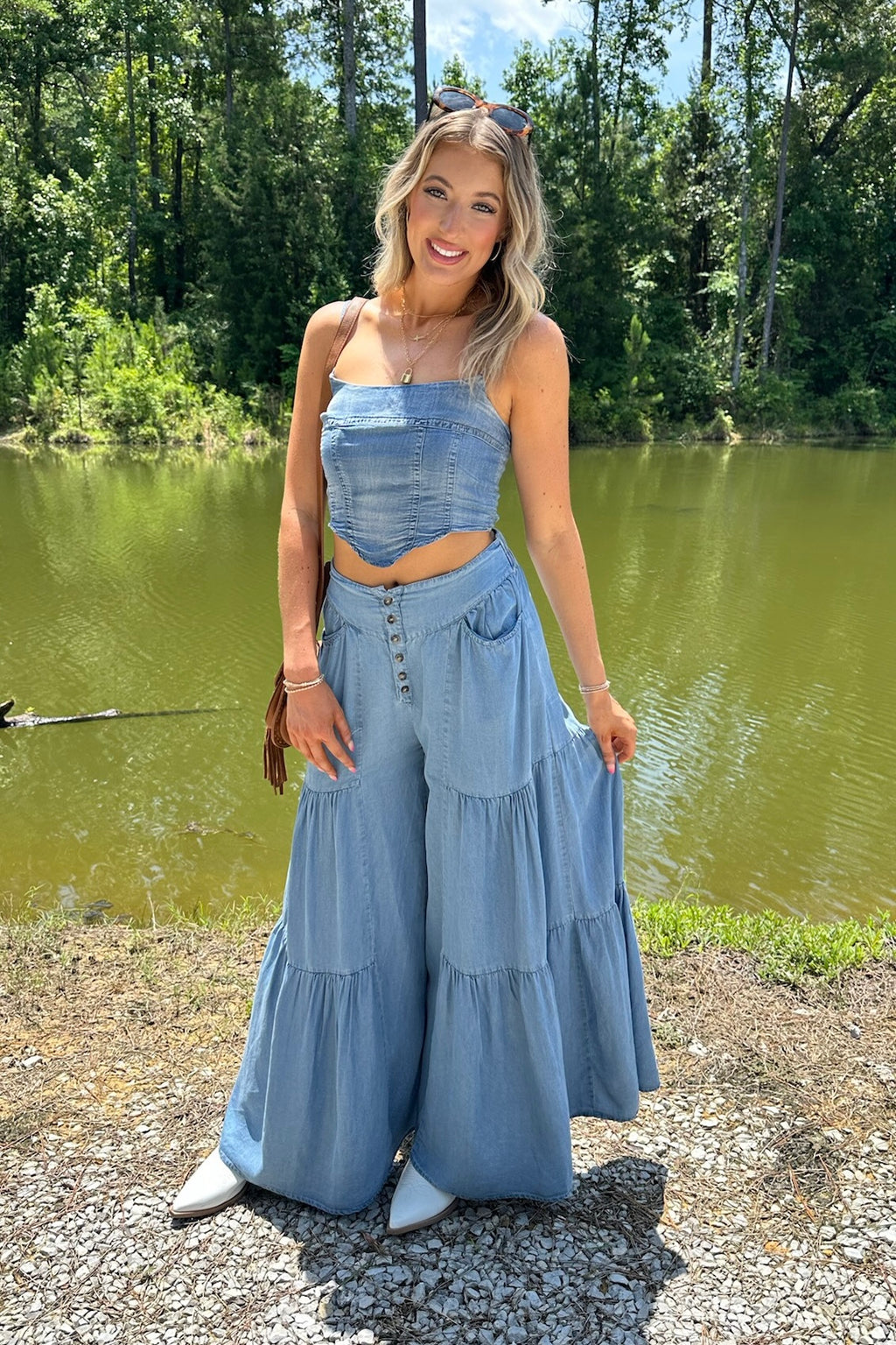 Tier Tempo Wide Leg Flowy Pants - FINAL SALE - Madison and Mallory