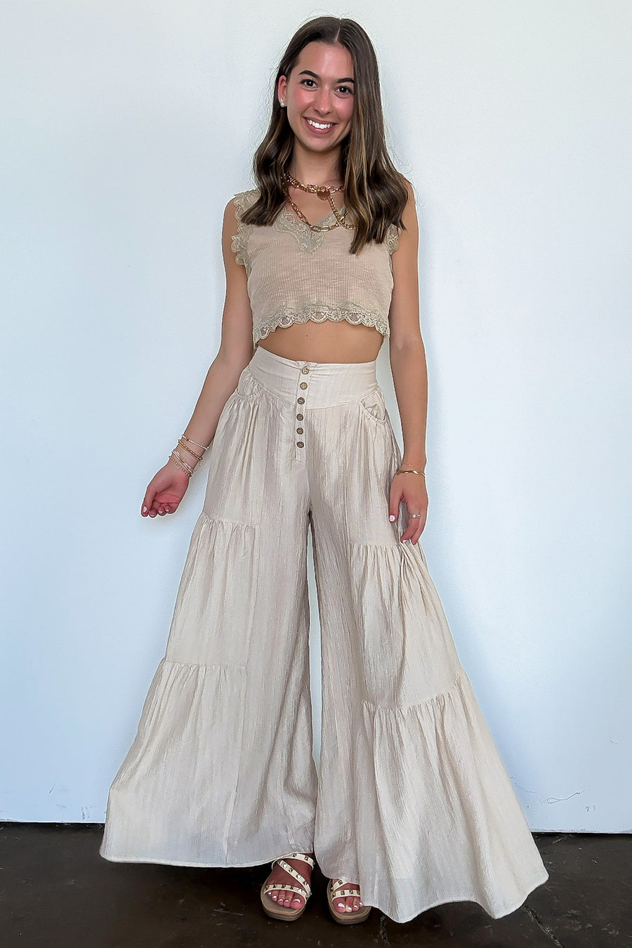 Tiered Tide Flowy Wide Leg Pants - Madison and Mallory