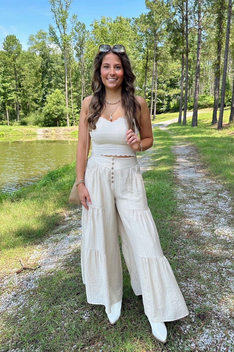 Tiered Tide Flowy Wide Leg Pants - Madison and Mallory