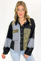 Timber Thread Camo Contrast Shacket - FINAL SALE - Madison and Mallory