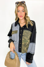 Timber Thread Camo Contrast Shacket - FINAL SALE - Madison and Mallory