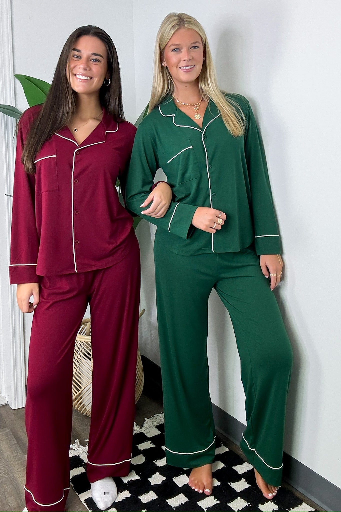 Time to Unwind Button Down Pajama Set - FINAL SALE - Madison and Mallory