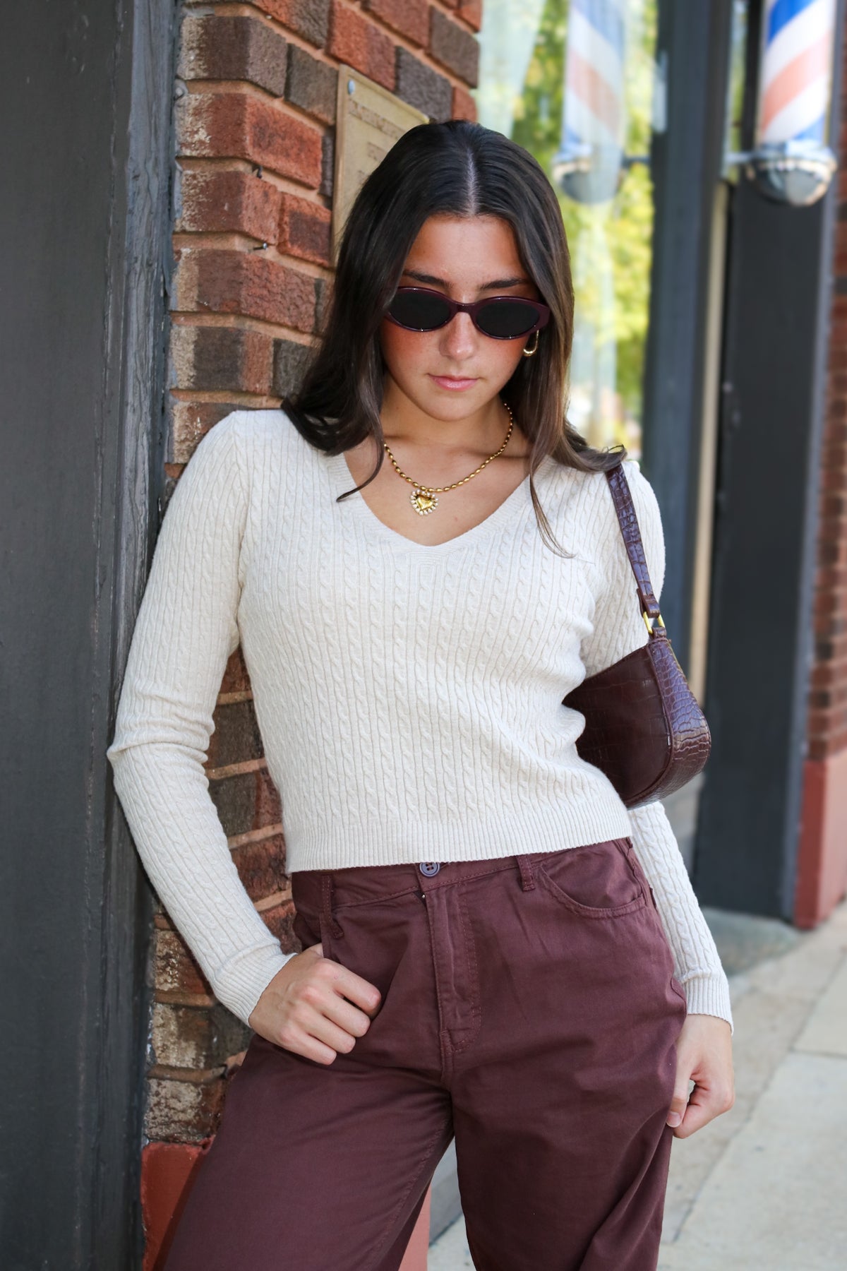 Timeless Twist Cable Knit Fine Gauge Pullover - Madison and Mallory
