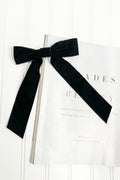 Black Timeless Poise Velvet Bow Hair Clip - FINAL SALE - Madison and Mallory