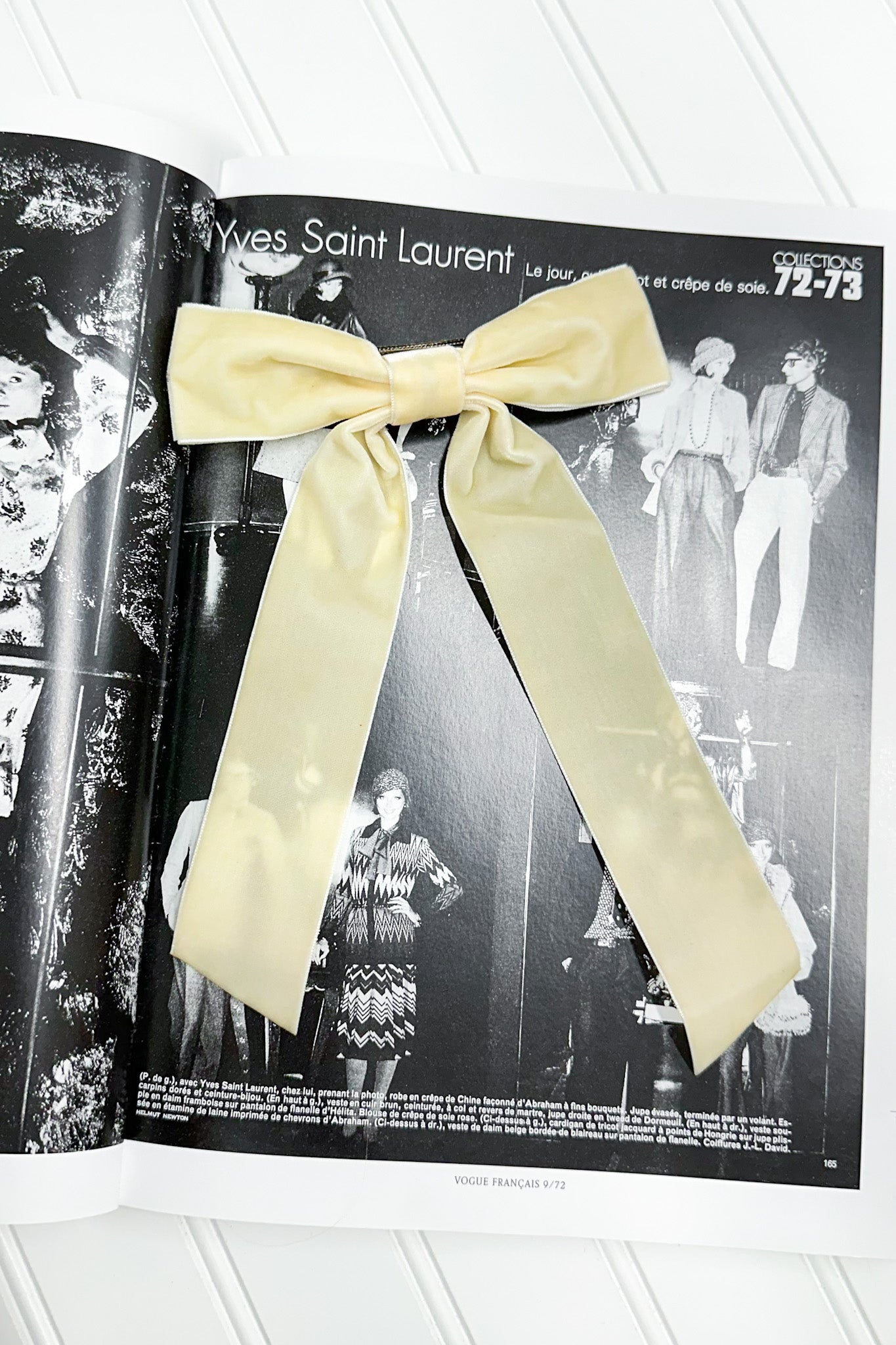 Ivory Timeless Poise Velvet Bow Hair Clip - FINAL SALE - Madison and Mallory