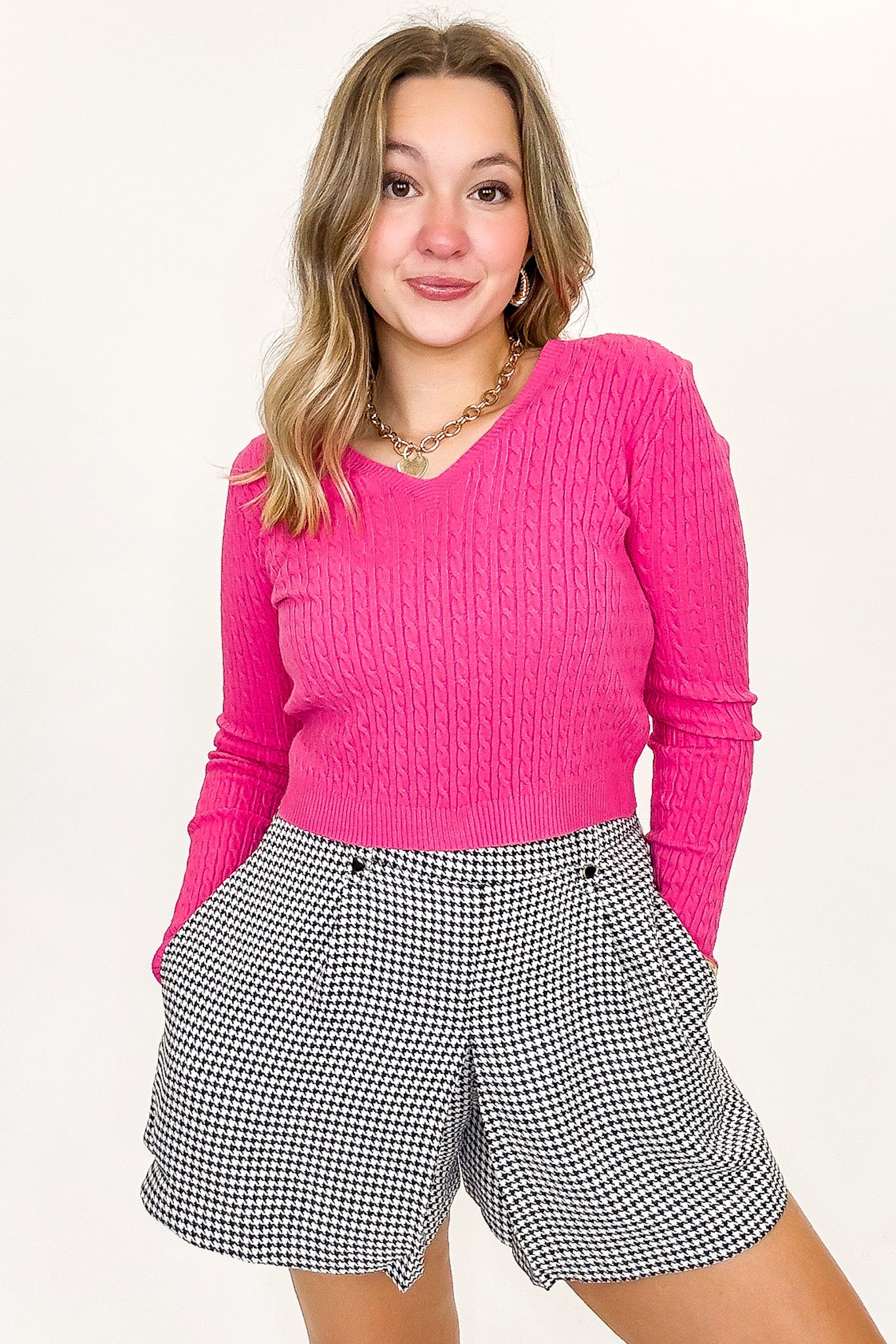 Timeless Twist Cable Knit Fine Gauge Pullover - Madison and Mallory