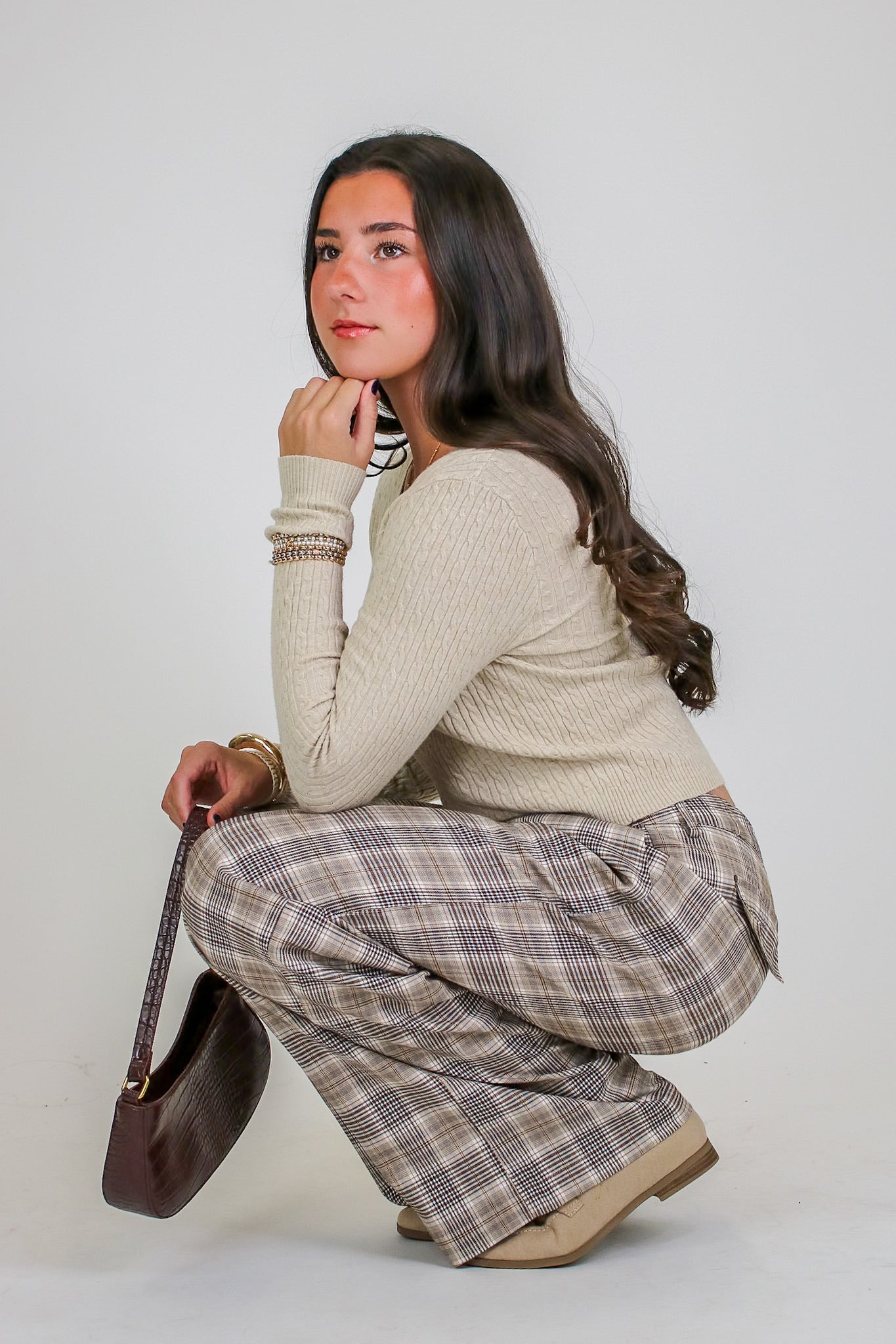 Timeless Twist Cable Knit Fine Gauge Pullover