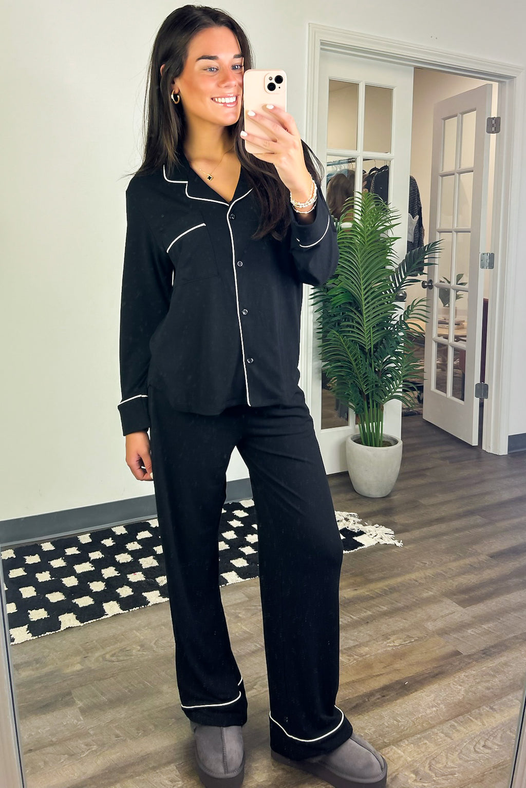 Time to Unwind Button Down Pajama Set - BACK IN STOCK - Madison and Mallory