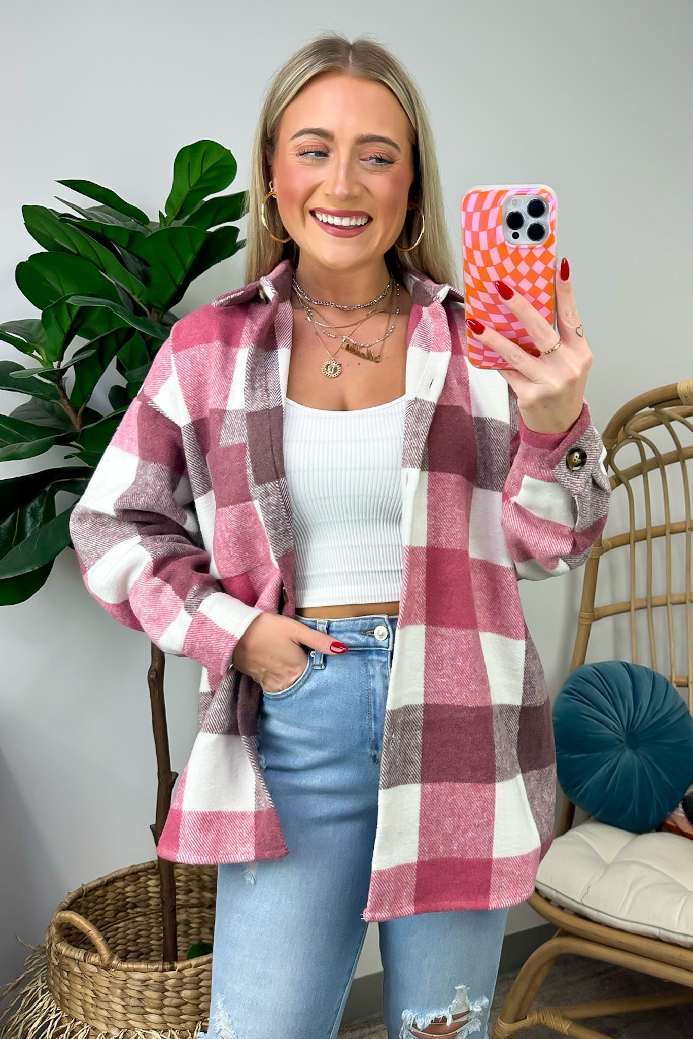  Tisla Oversized Plaid Shacket - FINAL SALE - Madison and Mallory