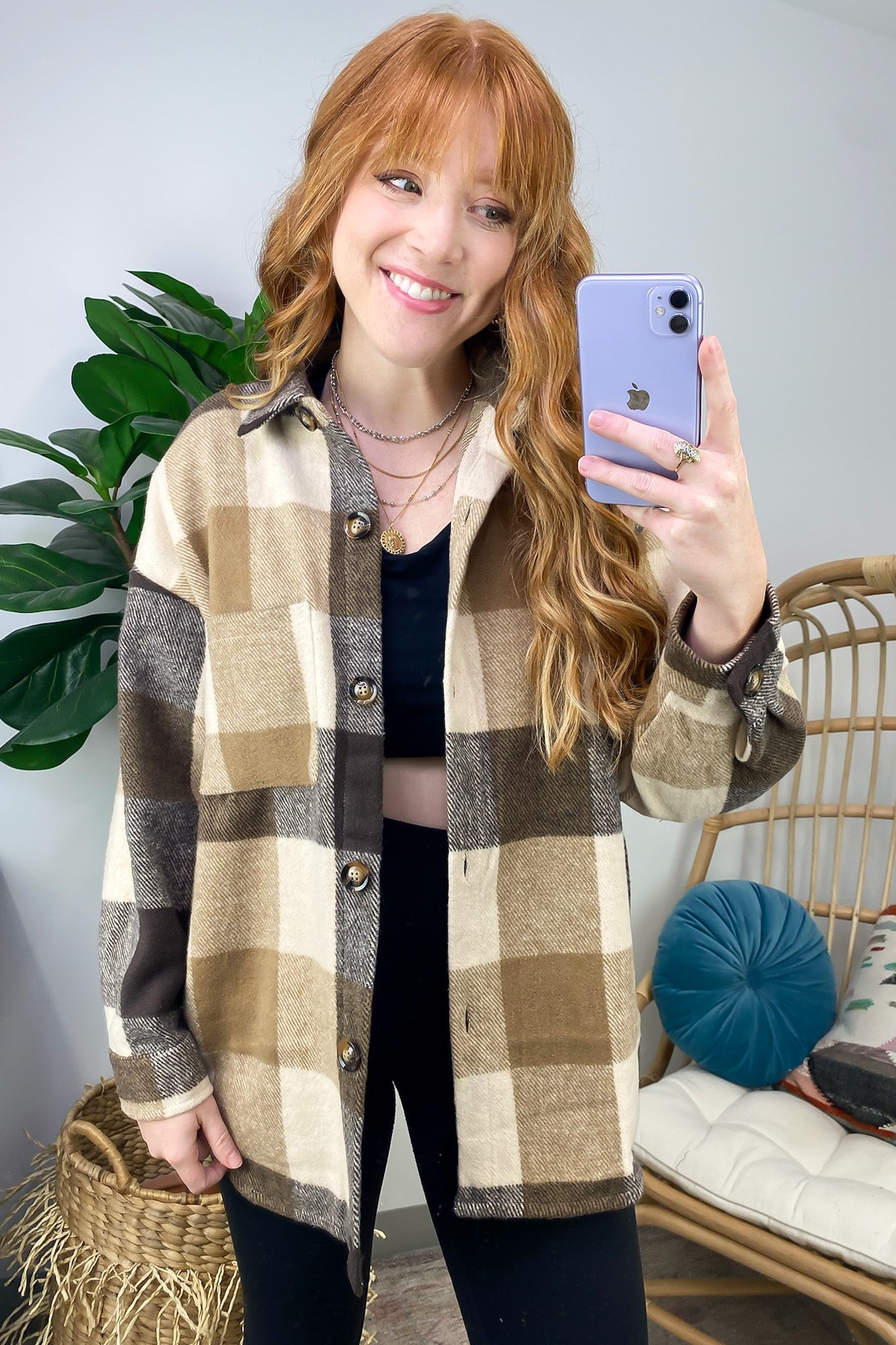  Tisla Oversized Plaid Shacket - FINAL SALE - Madison and Mallory