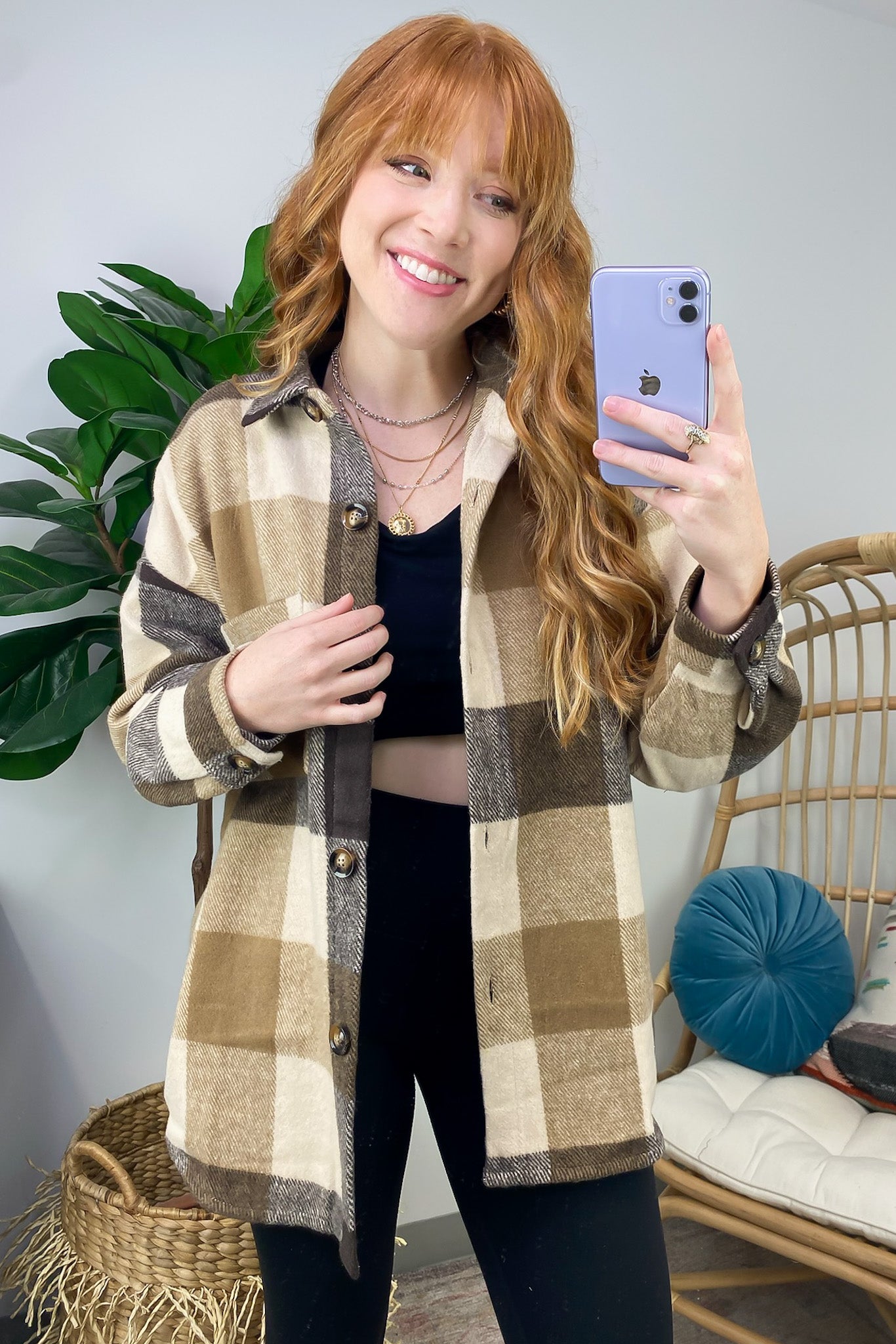  Tisla Oversized Plaid Shacket - FINAL SALE - Madison and Mallory