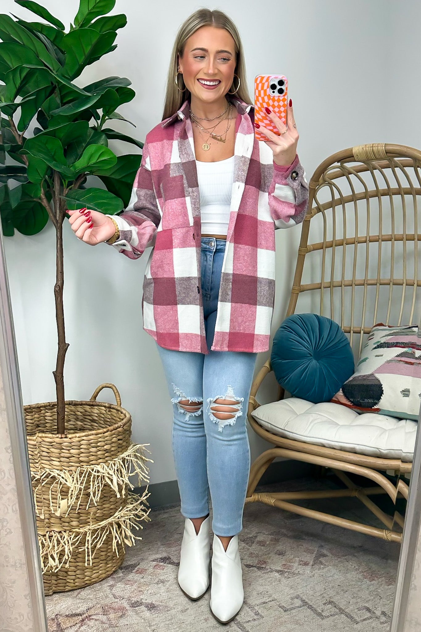  Tisla Oversized Plaid Shacket - FINAL SALE - Madison and Mallory