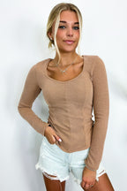  Total Captivation V-Neck Rib Knit Top - FINAL SALE - Madison and Mallory
