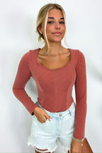  Total Captivation V-Neck Rib Knit Top - FINAL SALE - Madison and Mallory
