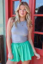 Green / S To the Beat Activewear Two In One Flowy Shorts - FINAL SALE - Madison and Mallory