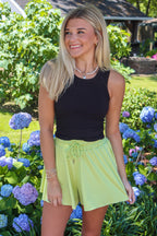 Lime / S To the Beat Activewear Two In One Flowy Shorts - FINAL SALE - Madison and Mallory