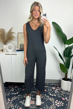  Trendsetting Effect V-Neck Relaxed Jumpsuit - FINAL SALE - Madison and Mallory