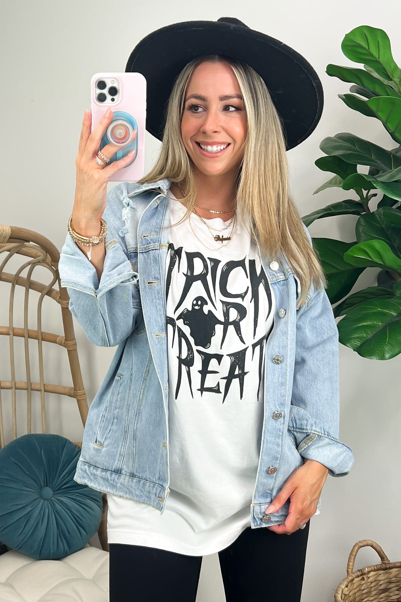  Trick or Treat Oversized Graphic Tee - FINAL SALE - Madison and Mallory