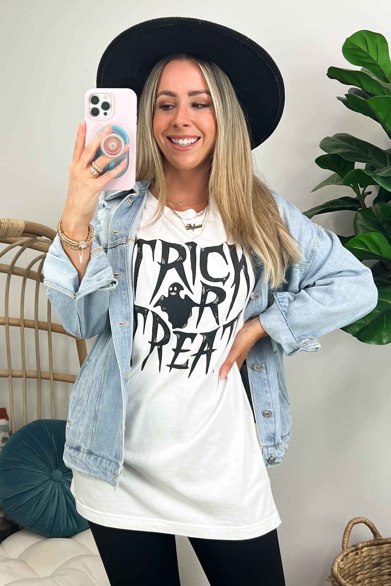  Trick or Treat Oversized Graphic Tee - FINAL SALE - Madison and Mallory