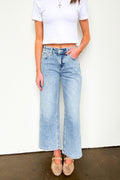 25 / Botticelli True Ease Mid Rise Wide Leg Crop Jeans - Madison and Mallory