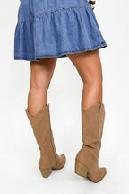Ready to Charm Tiered Denim Mini Skirt - FINAL SALE - Madison and Mallory