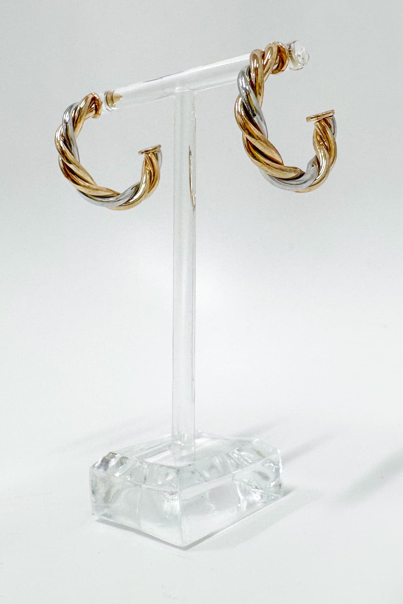 Gold/Silver Twist the Tale Hoop Earrings - BACK IN STOCK - Madison and Mallory