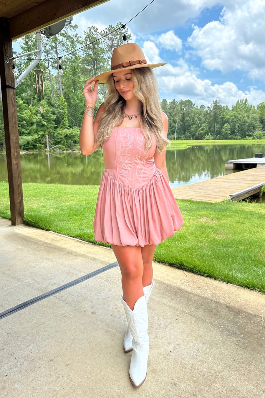 Two Steppin' Embroidered Dress - Madison and Mallory