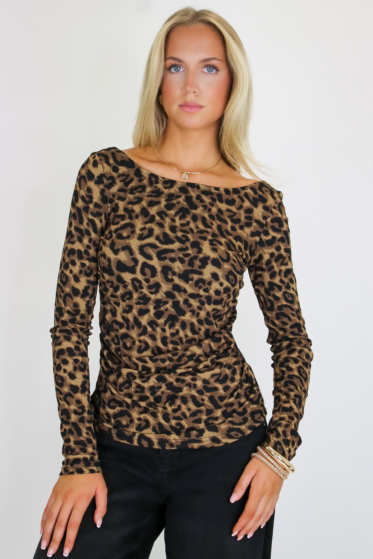 Untamed Edit Long Sleeve Animal Print Knit Top - Madison and Mallory