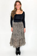 Untamed Tiers Animal Print Maxi Skirt - FINAL SALE - Madison and Mallory