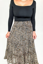 Untamed Tiers Animal Print Maxi Skirt - FINAL SALE - Madison and Mallory