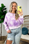 S / Lavender Up on a Tuesday Tie Dye Sweatshirt - FINAL SALE - Madison and Mallory